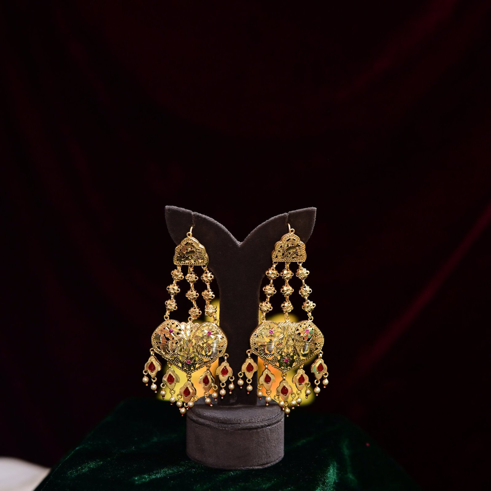 product363.jpg Kundan three latkan Jhumkee - Image 1