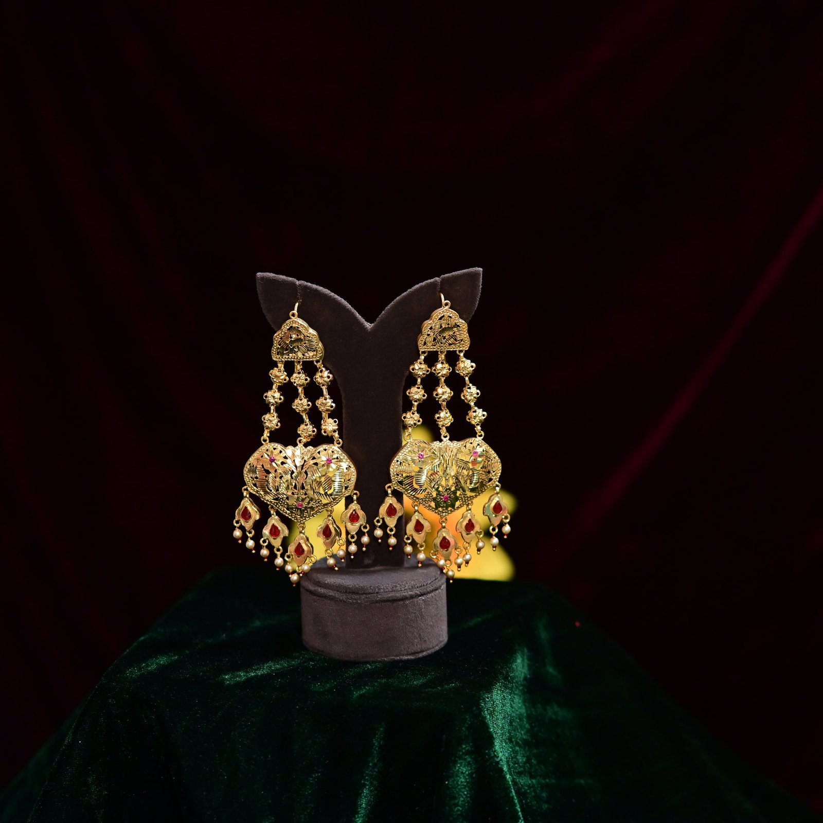 product364.jpg Kundan three latkan Jhumkee - Image 1